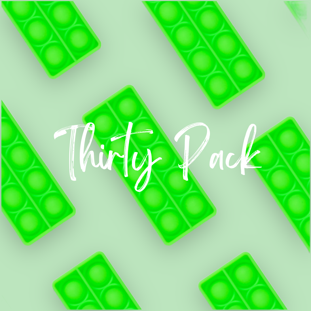 THIRTY - CLASS VALUE PACK Tens Frame (10s) Bubble Board Pop It
