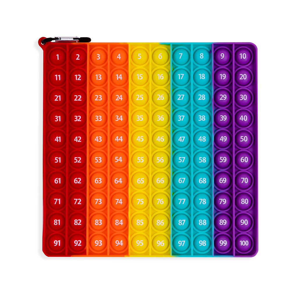 Double Vertical Rainbow - Pop It Hundred Board/Chart