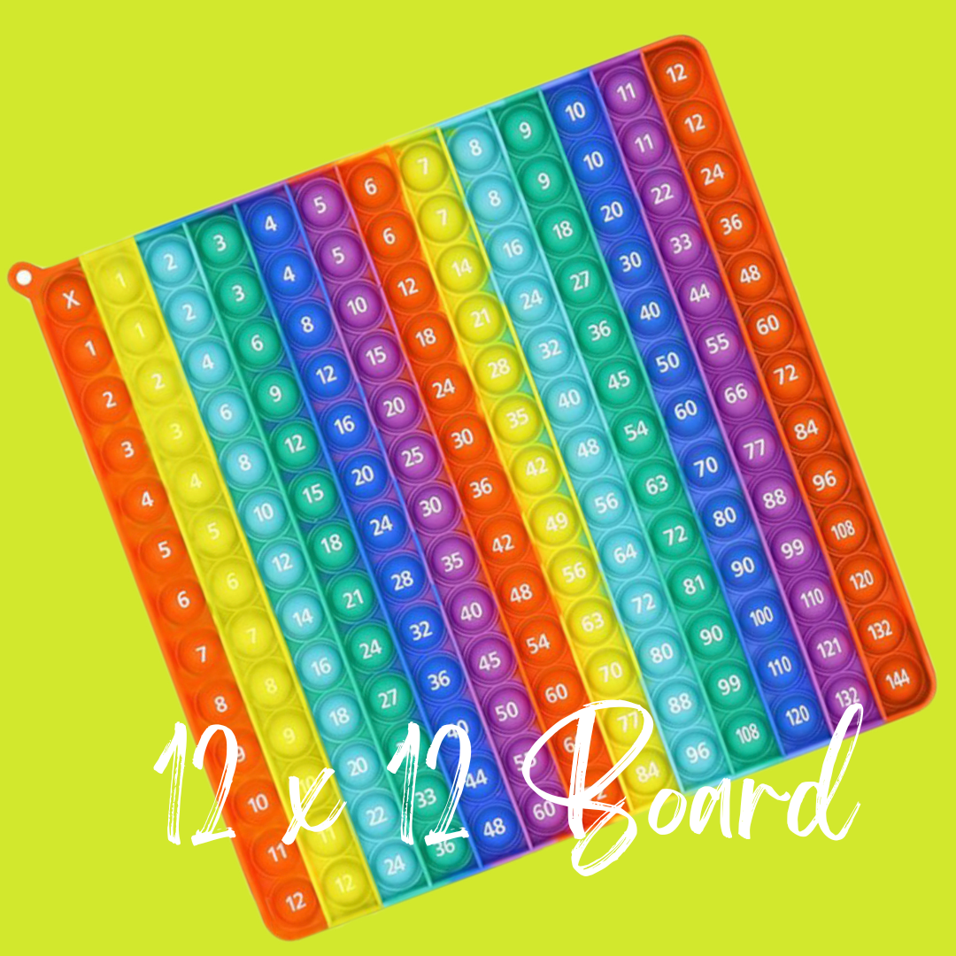 12 x 12 Multiplication and Times Tables Bubble Board POP IT!