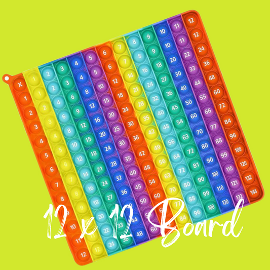 12 x 12 Multiplication and Times Tables Bubble Board POP IT!