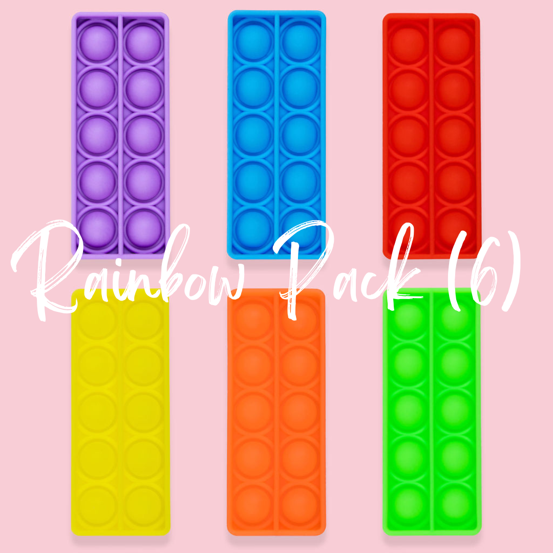 RAINBOW PACK (6) Ten Frame Bubble Board Pop It