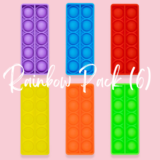 RAINBOW PACK (6) Ten Frame Bubble Board Pop It