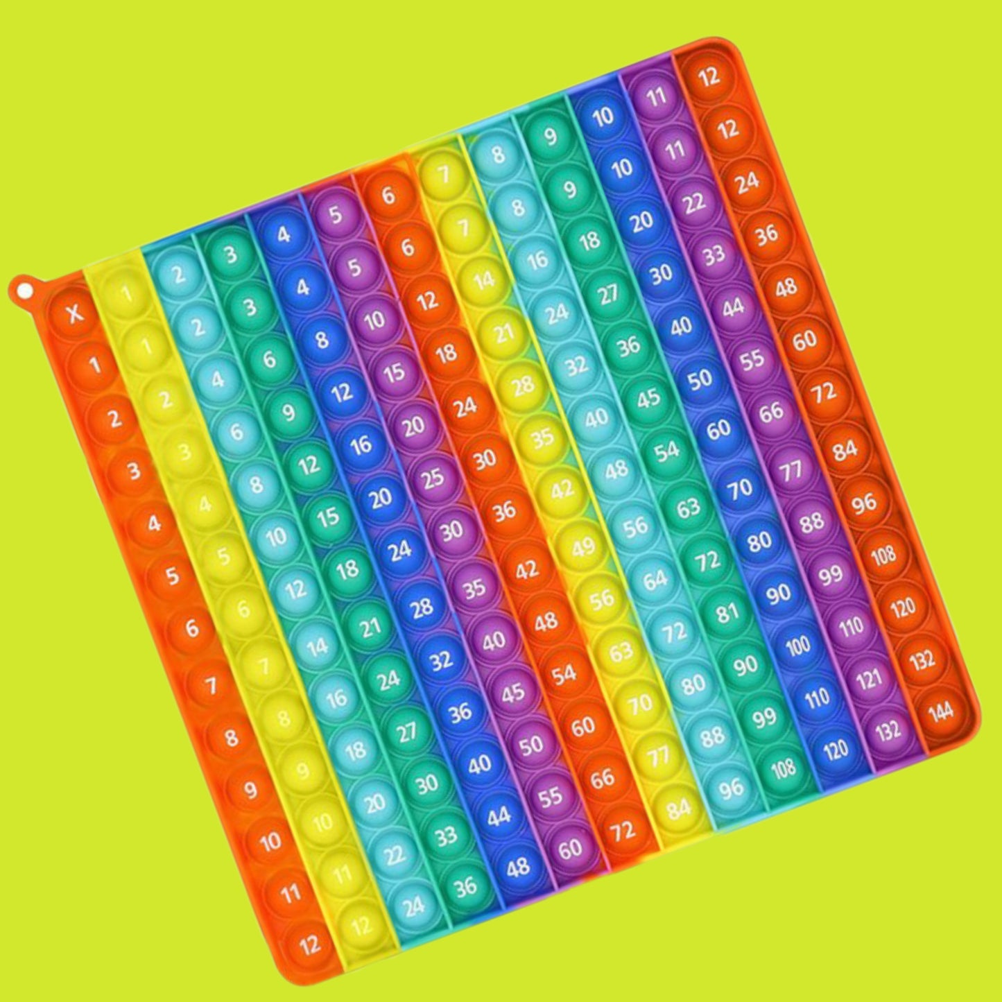 12 x 12 Multiplication and Times Tables Bubble Board POP IT!
